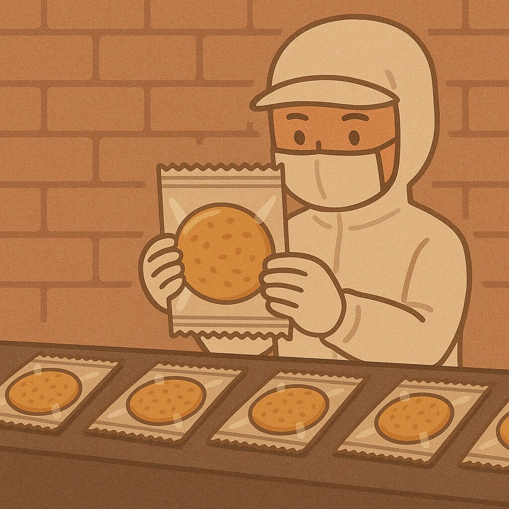 検品している様子