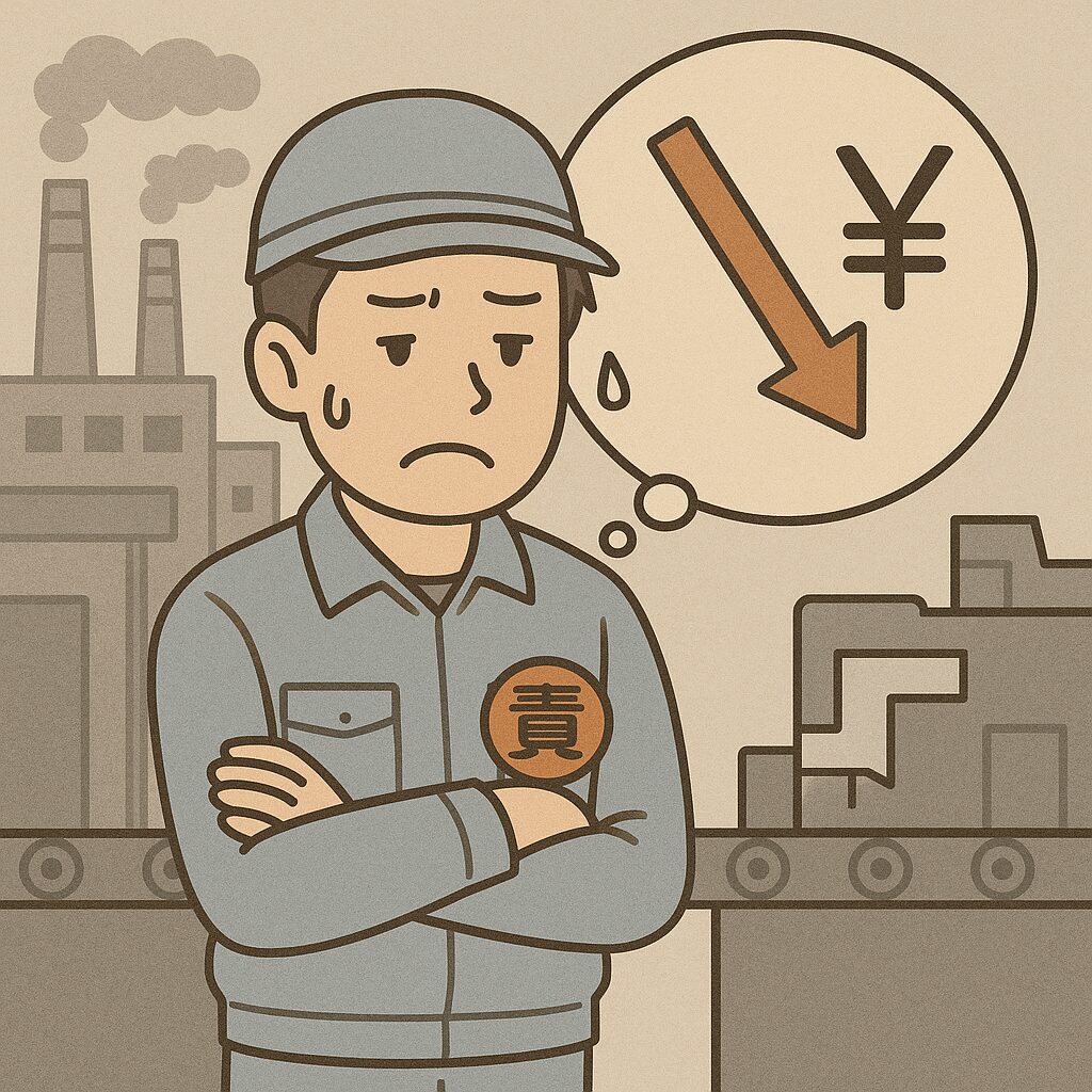 給料が増えなく責任が増えているイラスト