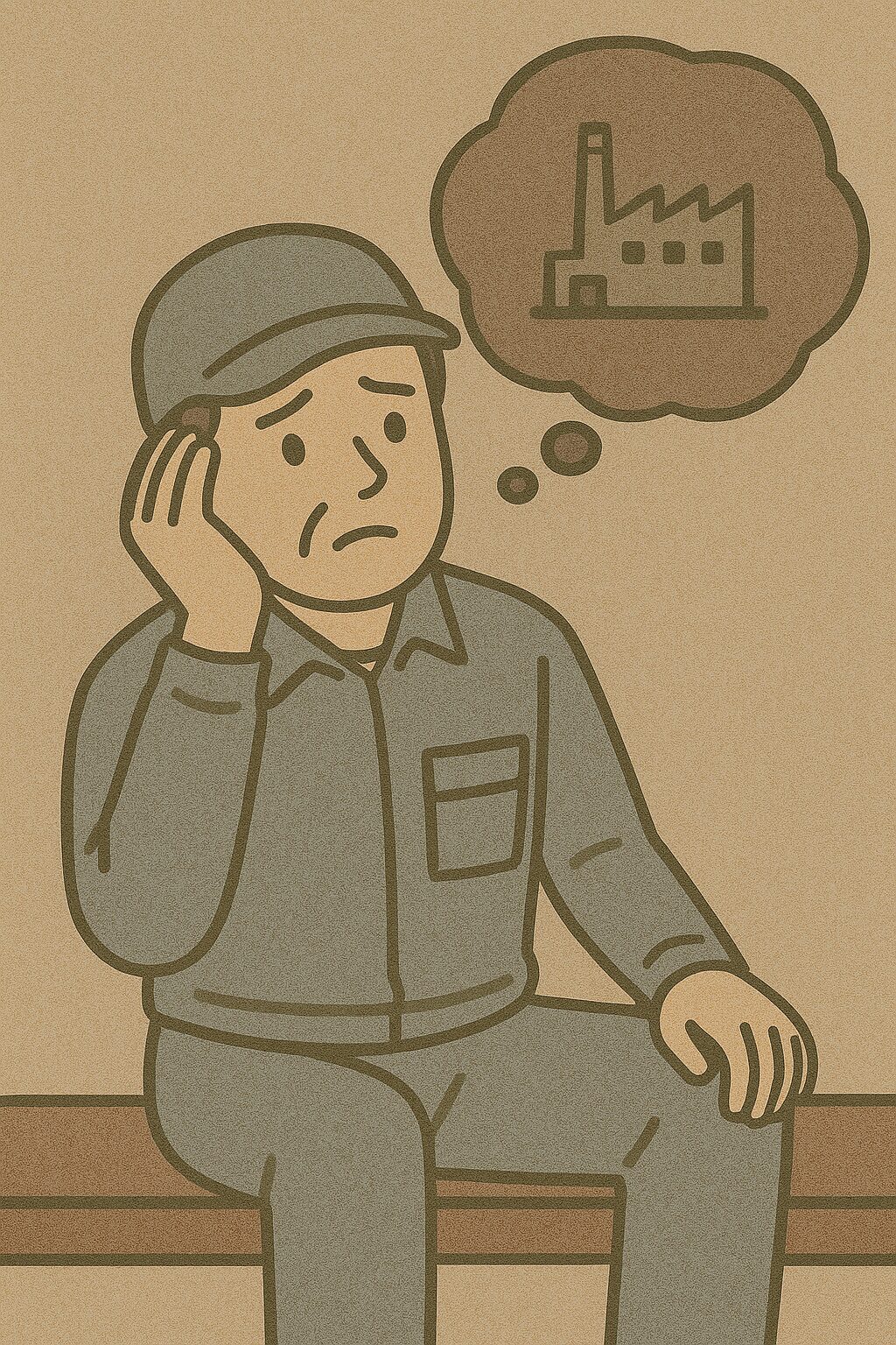 工場勤務に不安を感じている様子