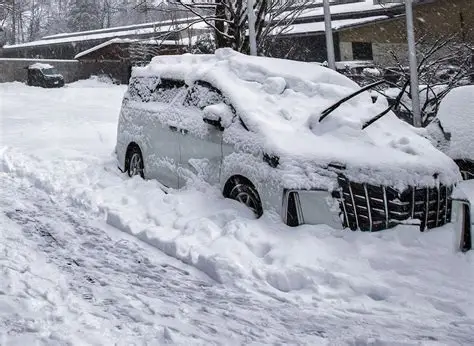 車が埋まっている様子